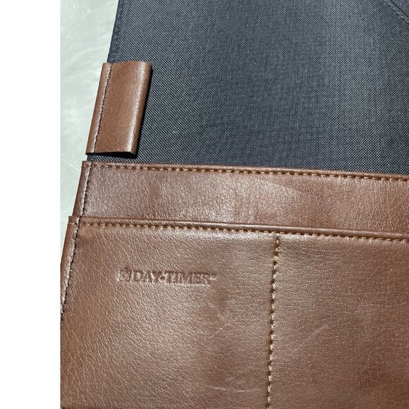 Brown Leather Portfolio Binder / Calendar With & Inner Pockets - Picture 7 of 10